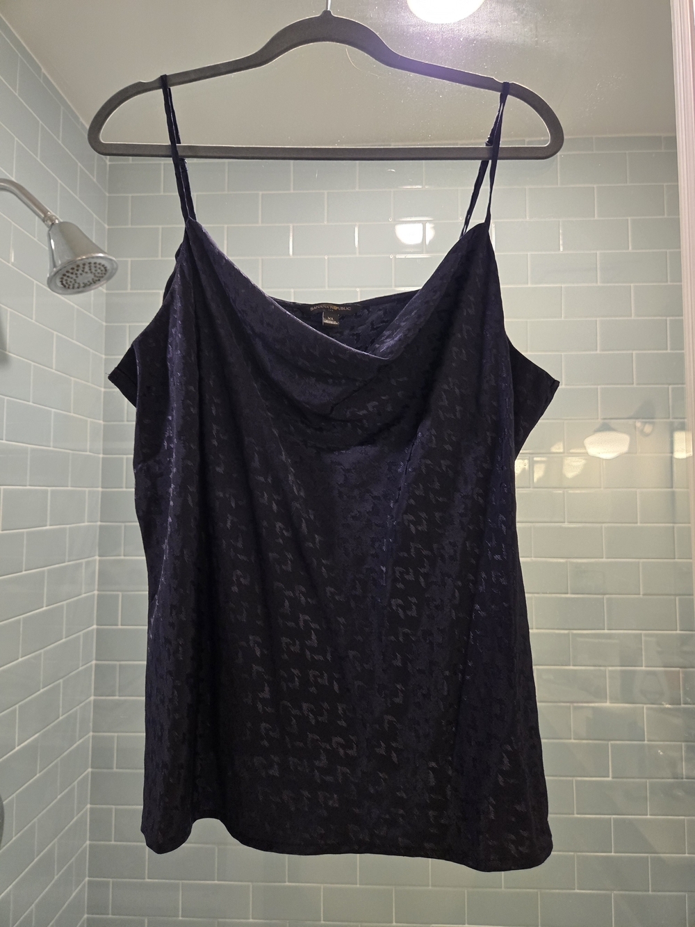 Banana Republic Black Satin Cowl Neck Camisole XL